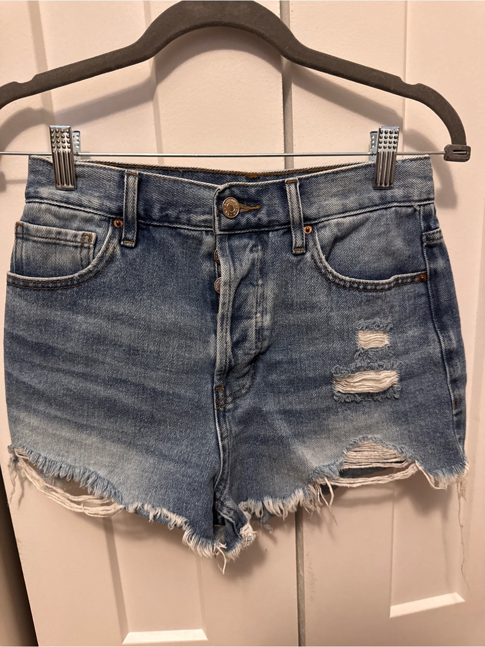 PacSun Vintage High Rise Distressed Denim Shorts